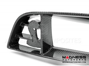 Ford Mustang Shelby GT500 Front Upper Grille by Anderson Composites - Carbon Fiber - With Cobra Emblem